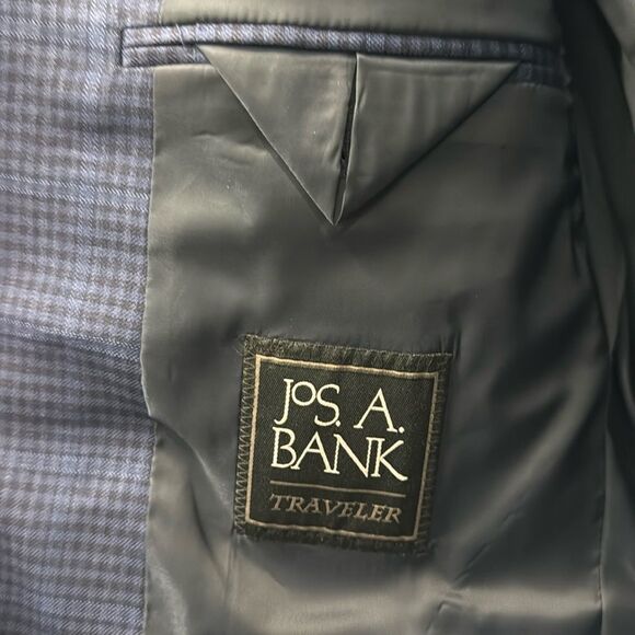 Jos A Bank Mens Size 40R Blazer Madras Patchwork Blue Plaid  Sport Coat - Picture 10 of 11